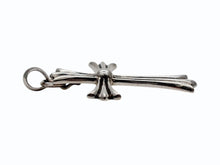 画像をギャラリービューアに読み込む, 極美品 CHROME HEARTS クロムハーツ CH CRS LRG W/BALE ラージCHクロス Wベイル ペンダントトップ 重量約44.3g 中古 4b009935