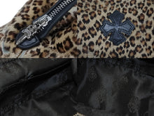 画像をギャラリービューアに読み込む, CHRME HEARTS クロムハーツ アクセサリー コスメ ポーチ レオパード柄 ハラコ レザー 良品 中古 4b009936