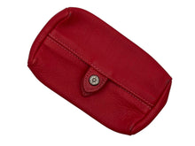 画像をギャラリービューアに読み込む, CHROME HEARTS クロムハーツ レザーティッシュケース ティッシュカバー ホースシュー レッド シルバー925 シルバー金具 美品 中古 4b009937