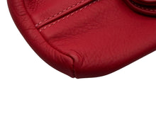 画像をギャラリービューアに読み込む, CHROME HEARTS クロムハーツ レザーティッシュケース ティッシュカバー ホースシュー レッド シルバー925 シルバー金具 美品 中古 4b009937