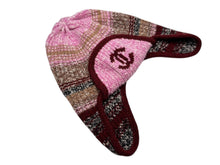 画像をギャラリービューアに読み込む, 極美品 CHANEL シャネル ココネージュ フライトキャップ AAA448 ココマーク カシミヤ ウール マルチカラー 中古 4b009944