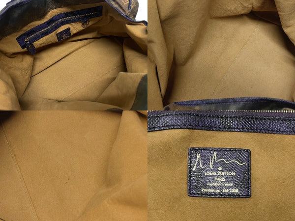 極美品 LOUIS VUITTON ルイヴィトン トートバッグ リチャードプリンス ハートブレイク M95740 モノグラムジョークスキャンバス ヴィオレ 中古 4b009945