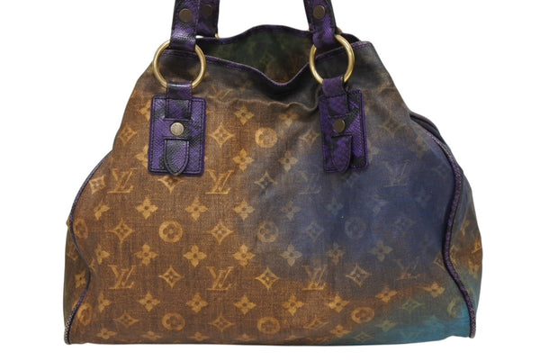 極美品 LOUIS VUITTON ルイヴィトン トートバッグ リチャードプリンス ハートブレイク M95740 モノグラムジョークスキャンバス ヴィオレ 中古 4b009945