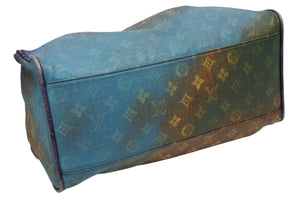 極美品 LOUIS VUITTON ルイヴィトン トートバッグ リチャードプリンス ハートブレイク M95740 モノグラムジョークスキャンバス ヴィオレ 中古 4b009945