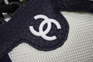 新品同様 CHANEL シャネル ハイカットスニーカー ココマーク W G38804 ファブリック スエードカーフスキン ラバースキン 中古 4b009949