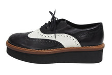 画像をギャラリービューアに読み込む, 新品同様 TOD'S トッズ ウィングチップシューズ W-tip 靴 レザー ラバーソール ブラック ホワイト ブラウン サイズ38 1/2 中古 4b009959