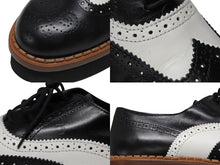 画像をギャラリービューアに読み込む, 新品同様 TOD'S トッズ ウィングチップシューズ W-tip 靴 レザー ラバーソール ブラック ホワイト ブラウン サイズ38 1/2 中古 4b009959