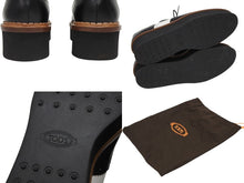 画像をギャラリービューアに読み込む, 新品同様 TOD'S トッズ ウィングチップシューズ W-tip 靴 レザー ラバーソール ブラック ホワイト ブラウン サイズ38 1/2 中古 4b009959