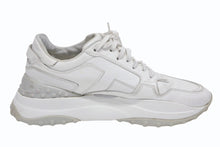 画像をギャラリービューアに読み込む, TOD'S トッズ タブズ ローカット スニーカー シューズ レースアップ カーフレザー イタリア製 ホワイト グレー サイズ38 1/2 美品 中古 4b009961