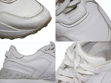 画像をギャラリービューアに読み込む, TOD'S トッズ タブズ ローカット スニーカー シューズ レースアップ カーフレザー イタリア製 ホワイト グレー サイズ38 1/2 美品 中古 4b009961
