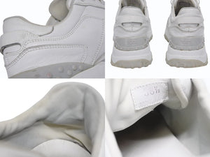 TOD'S Tod's Tubs Low Cut Sneakers Shoes Lace Up Calf Leather Made in Italy White Gray Size 38 1/2 Good Condition Used 4b009961