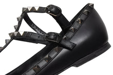 画像をギャラリービューアに読み込む, 極美品 VALENTINO ヴァレンティノ ポインテッドトゥ サンダル ロックスタッズシリーズ レザー ブラック サイズ38 1/2 中古 4b009962