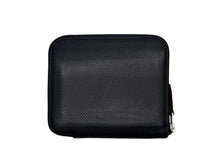 画像をギャラリービューアに読み込む, HERMES エルメス コインケース アザップコンパクトシルクイン ヴォーエプソン A刻印 ネイビー シルバー金具 良品 中古 4b009966