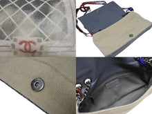 画像をギャラリービューアに読み込む, 極美品 名作 CHANEL シャネル アクト2 マトラッセ チェーンショルダーバッグ キャンバス グレー 19番台 ペンキ 中古 4b009973