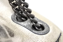 画像をギャラリービューアに読み込む, 極美品 名作 CHANEL シャネル アクト2 マトラッセ チェーンショルダーバッグ キャンバス グレー 19番台 ペンキ 中古 4b009973