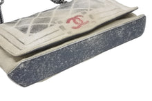 画像をギャラリービューアに読み込む, 極美品 名作 CHANEL シャネル アクト2 マトラッセ チェーンショルダーバッグ キャンバス グレー 19番台 ペンキ 中古 4b009973