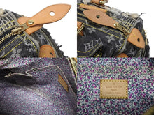 画像をギャラリービューアに読み込む, 極美品 LOUIS VUITTON ルイヴィトン スピーディ30 ボストンバッグ パッチワーク M95381 モノグラムデニム ブラック 中古 4b009975