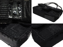 画像をギャラリービューアに読み込む, 新品同様 CHANEL シャネル マトラッセ25 Sフラップ Wチェーンショルダーバッグ 25番台 ココマーク パッチワーク ステッチ ブラック 中古 4b009976