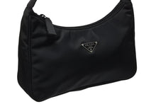 画像をギャラリービューアに読み込む, 極美品 PRADA プラダ ハンドバッグ アクセサリーポーチトライアングルロゴ ナイロン ブラック 中古 4b009979