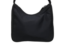 画像をギャラリービューアに読み込む, PRADA プラダ ホーボー ハンドバッグ ワンショルダーバッグ MV515 トライアングルロゴ ナイロン ブラック 美品 中古 4b009980