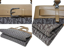 画像をギャラリービューアに読み込む, 極美品 Christian Dior クリスチャンディオール ハンドバッグ トートバッグ ベージュ レザー BM-0042 シルバー金具 中古 4b009981