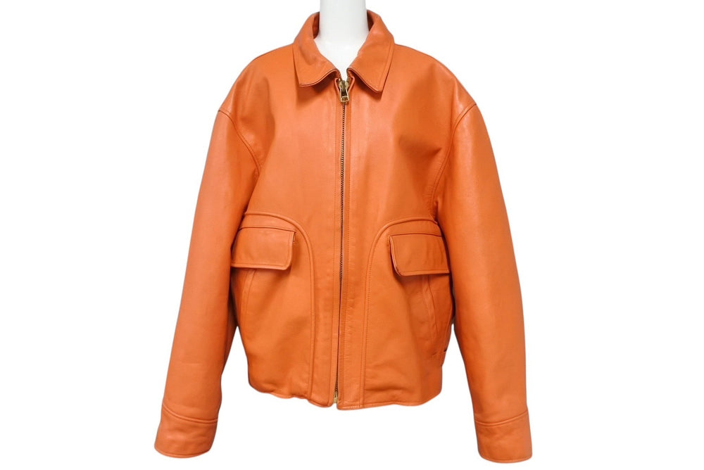 Yohji Yamamoto POUR HOMME COME ON A MY HOUSE Leather Jacket 6.1 THE MEN Size M 91AW Good Condition Used 4b009984
