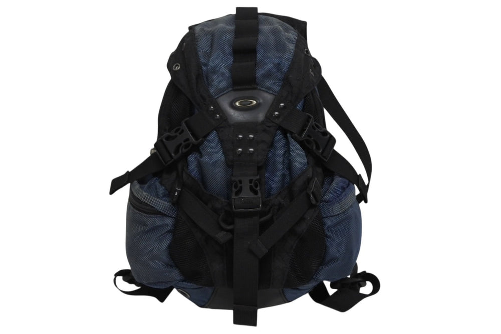 OAKLEY オークリー Mini Icon Backpack アイコン ミニバックパック リュック ブラック ブルー テック ナイロン メタルロゴ 美品 中古 4b009994