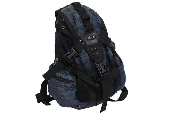 OAKLEY オークリー Mini Icon Backpack アイコン ミニバックパック リュック ブラック ブルー テック ナイロン メタルロゴ 美品 中古 4b009994