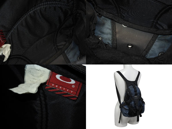 OAKLEY オークリー Mini Icon Backpack アイコン ミニバックパック リュック ブラック ブルー テック ナイロン メタルロゴ 美品 中古 4b009994