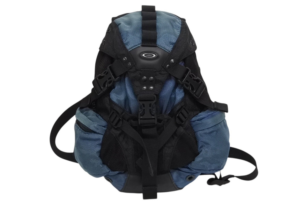 OAKLEY オークリー Mini Icon Backpack アイコン ミニバックパック リュック ブラック ブルー テック ナイロン メタルロゴ 美品 中古 4b009995