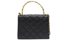 Load image into Gallery viewer, 極美品 CHANEL シャネル ミニマトラッセ トップハンドルバッグ ランダム番台 AP2946 ラムスキン ココマーク ブラック ゴールド金具 中古 4b006024