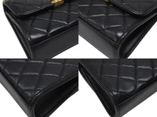 Load image into Gallery viewer, 極美品 CHANEL シャネル ミニマトラッセ トップハンドルバッグ ランダム番台 AP2946 ラムスキン ココマーク ブラック ゴールド金具 中古 4b006024