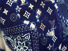 画像をギャラリービューアに読み込む, LOUIS VUITTON ルイヴィトン 22SS 半袖Tシャツ RM222M NPG HNY26W サイズM モノグラム ブルー ホワイト ペイズリー柄 総柄 美品 中古 4b010006