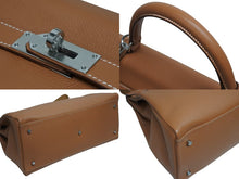 画像をギャラリービューアに読み込む, 未使用 激レア HERMES エルメス ケリー50 ハンドバック ゴールド トリヨンクレマンス シルバー金具 B刻印 中古 4b010020