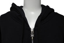 画像をギャラリービューアに読み込む, 新品未使用 CHROME HEARTS クロムハーツ ジップアップフーディー パーカー サイズXL ダガージップ スクロールラベル シルバー925 中古 4b010032