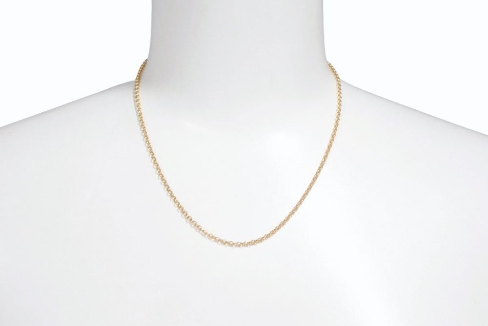 極美品 CHROME HEARTS クロムハーツ 22K ロールチェーン ネックレス 16インチ ゴールド 7.0g 小物 アクセサリー 中古 4b010036
