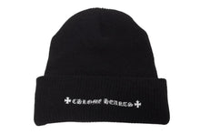 画像をギャラリービューアに読み込む, 新品未使用 CHROME HEARTS クロムハーツ ニットキャップ ビーニー CHクロス サマーニット ブラック ウール ONE SIZE 刺繍 中古 4b010037