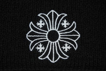 画像をギャラリービューアに読み込む, 新品未使用 CHROME HEARTS クロムハーツ ニットキャップ ビーニー CHクロス サマーニット ブラック ウール ONE SIZE 刺繍 中古 4b010037