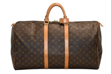 Load image into Gallery viewer, LOUIS VUITTON ルイヴィトン キーポル50 ボストンバッグ M41426 モノグラム PVC レザー モノグラム ゴールド金具 美品 中古 4b011276