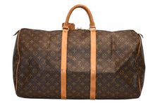 Load image into Gallery viewer, LOUIS VUITTON ルイヴィトン キーポル50 ボストンバッグ M41426 モノグラム PVC レザー モノグラム ゴールド金具 美品 中古 4b011276