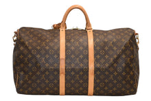 Load image into Gallery viewer, LOUIS VUITTON ルイヴィトン キーポル バンドリエール55 ボストンバッグ M41414 モノグラム ブラウン 美品 中古 4b011229