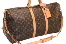 Load image into Gallery viewer, LOUIS VUITTON ルイヴィトン キーポル バンドリエール55 ボストンバッグ M41414 モノグラム ブラウン 美品 中古 4b011229