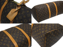 画像をギャラリービューアに読み込む, LOUIS VUITTON ルイヴィトン キーポル50 ボストンバッグ M41426 モノグラム PVC レザー モノグラム ゴールド金具 美品 中古 4b010050