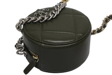 画像をギャラリービューアに読み込む, 新品未使用 CHANEL シャネル CHANEL19 ラウンドクラッチ チェーンショルダーバッグ AP0945 ランダム番台 ココマーク ラムスキン 中古 4b010051
