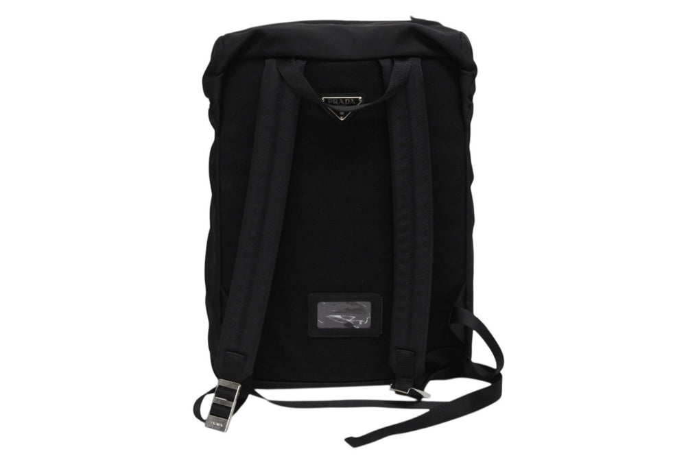 極美品 PRADA プラダ Re-Nylon リナイロン バックパック リュック 2VZ135 ブラック シルバー金具 中古 4b010055