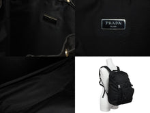 画像をギャラリービューアに読み込む, 極美品 PRADA プラダ Re-Nylon リナイロン バックパック リュック 2VZ135 ブラック シルバー金具 中古 4b010055