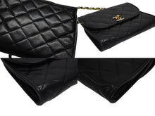 画像をギャラリービューアに読み込む, CHANEL シャネル Sフラップ Sチェーンショルダーバッグ 0番台 ラムスキン ココマーク バイカラー ブラック ゴールド金具 美品 中古 4b010058