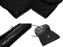 画像をギャラリービューアに読み込む, CHANEL シャネル Sフラップ Sチェーンショルダーバッグ 0番台 ラムスキン ココマーク バイカラー ブラック ゴールド金具 美品 中古 4b010058