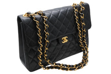 画像をギャラリービューアに読み込む, 極美品 CHANEL シャネル デカマトラッセ30 Sフラップ Wチェーンショルダーバッグ 7番台 ココマーク キャビアスキン ゴールド金具 中古 4b010062