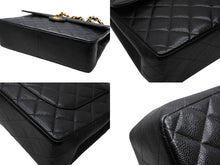 画像をギャラリービューアに読み込む, 極美品 CHANEL シャネル デカマトラッセ30 Sフラップ Wチェーンショルダーバッグ 7番台 ココマーク キャビアスキン ゴールド金具 中古 4b010062